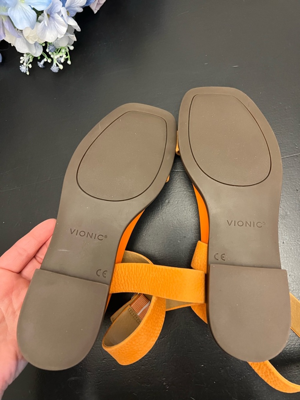Vionic NWOB Anaya Strappy Ankle Leather Sandals Orange Marmalade Sz 7.5 Summer - Picture 12 of 13